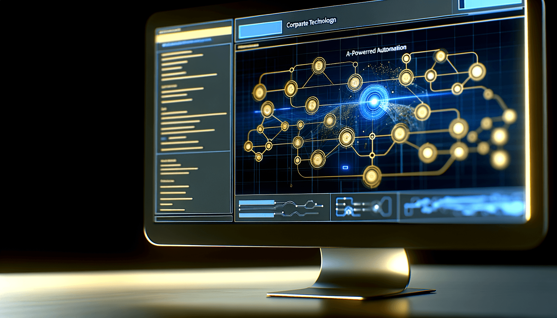 Workflow automation dashboard showing AI-powered enterprise process improvements